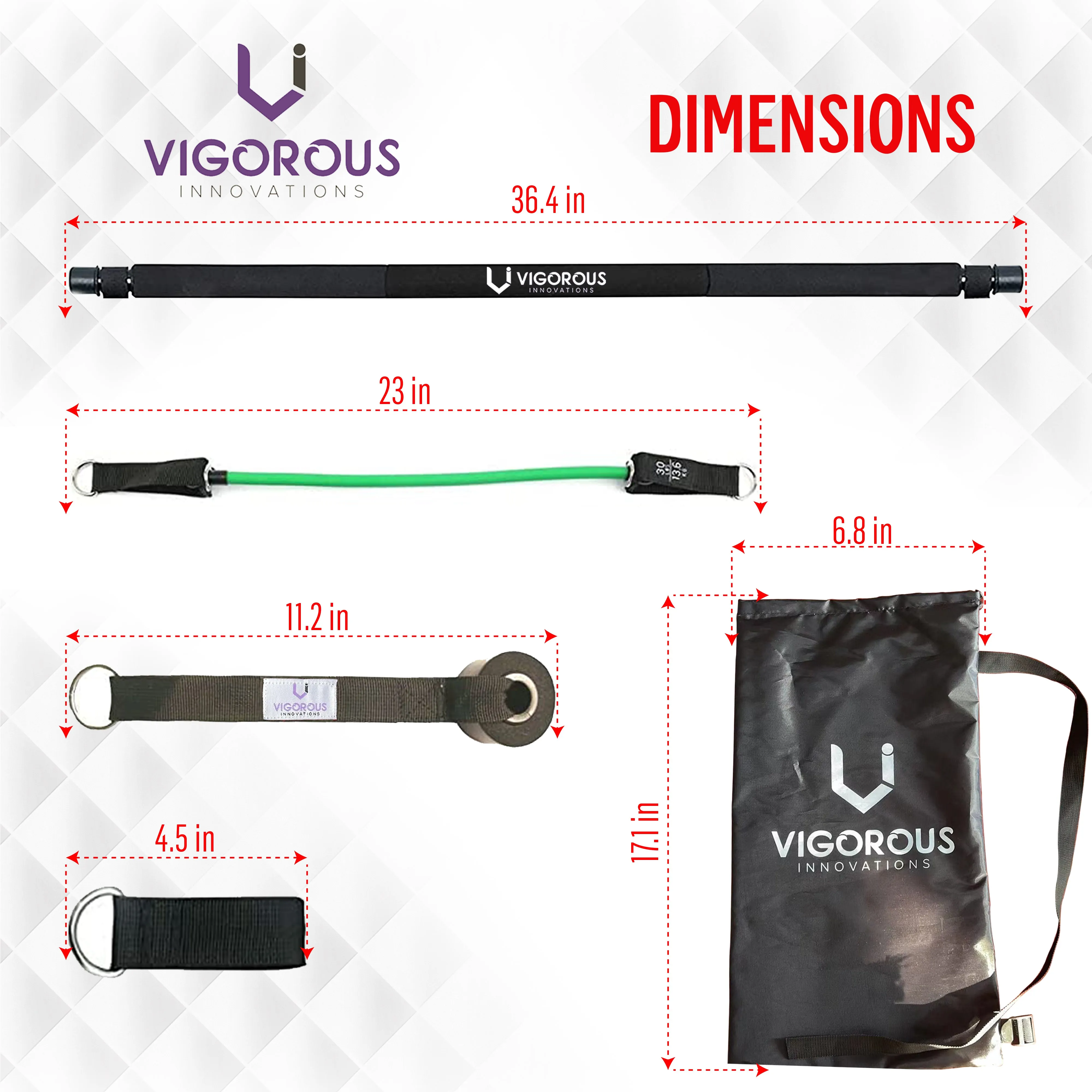 VI Resistance Band Bar for Fitness