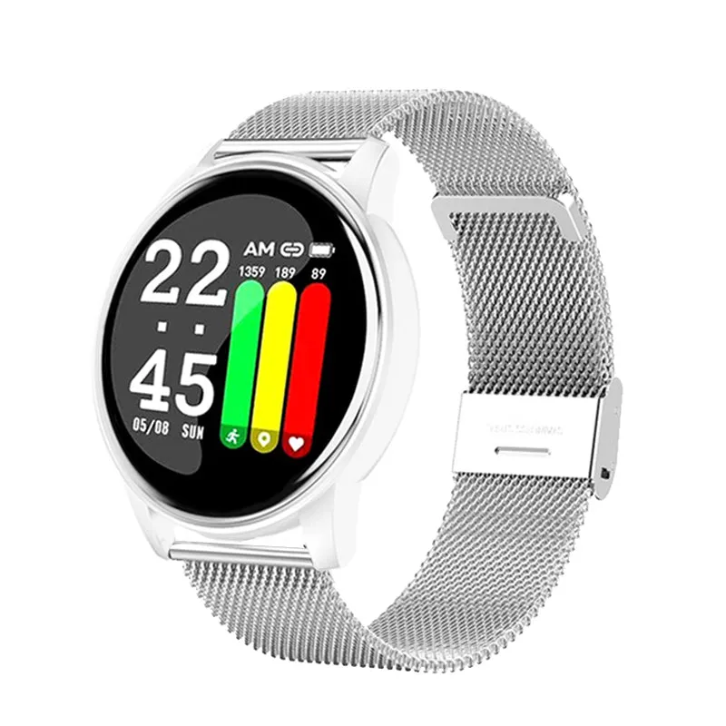 Watch  Women Men Blood Pressure Heart Rate Fitness Tracker Watch Sport Round Smartwatch Smart Clock for Android IOS