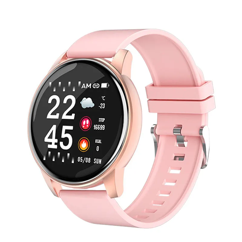 Watch  Women Men Blood Pressure Heart Rate Fitness Tracker Watch Sport Round Smartwatch Smart Clock for Android IOS