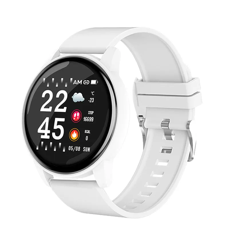 Watch  Women Men Blood Pressure Heart Rate Fitness Tracker Watch Sport Round Smartwatch Smart Clock for Android IOS