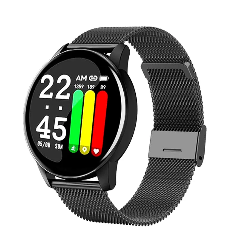 Watch  Women Men Blood Pressure Heart Rate Fitness Tracker Watch Sport Round Smartwatch Smart Clock for Android IOS