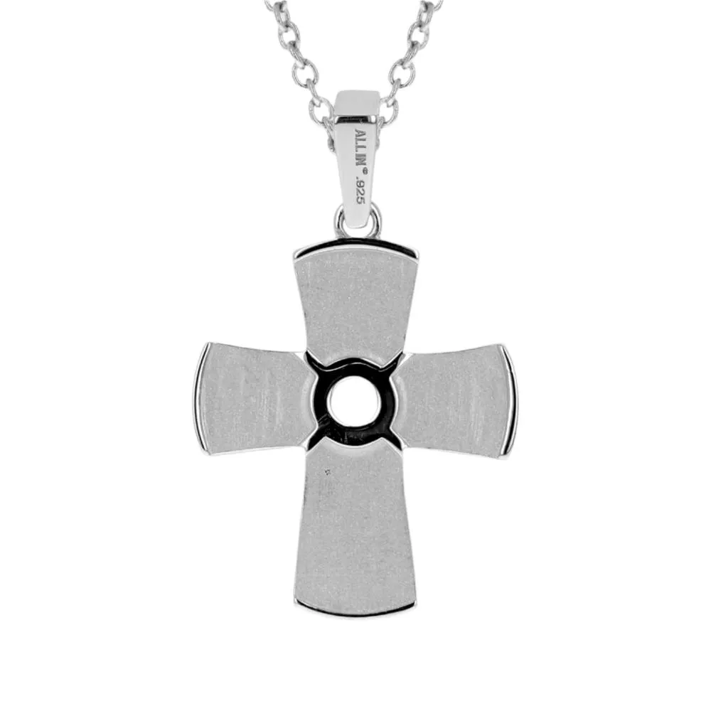 Weight Plate Cross Necklace | Sterling