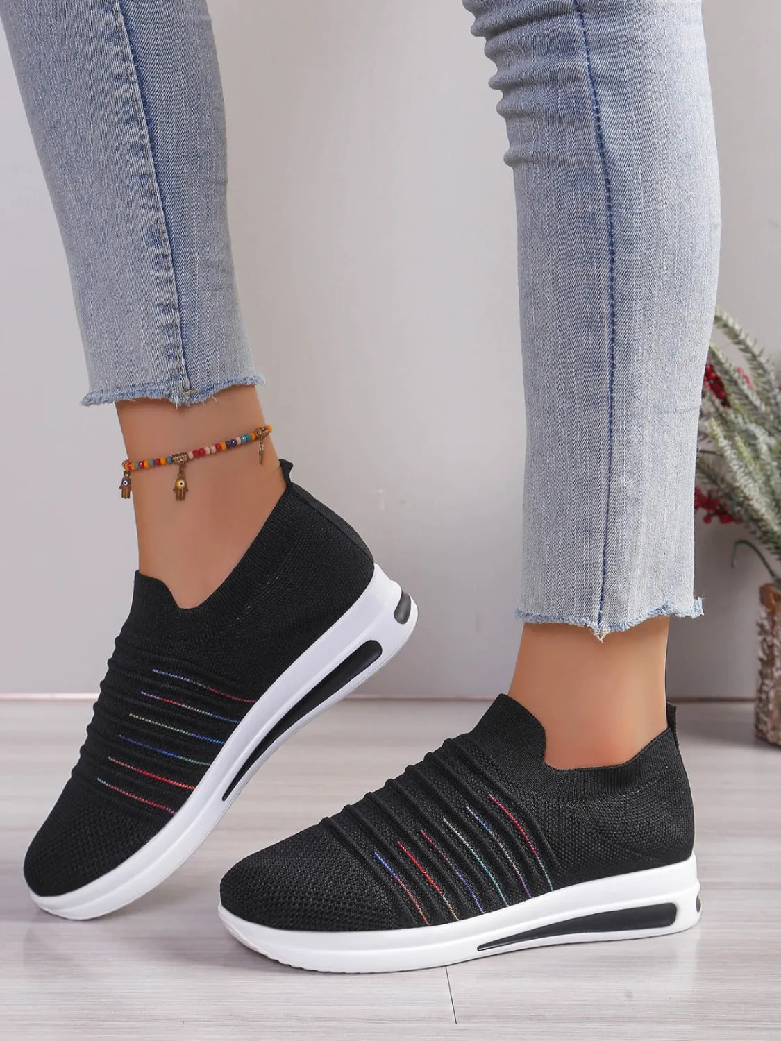 Women's Breathable Mesh Wedge Sneakers