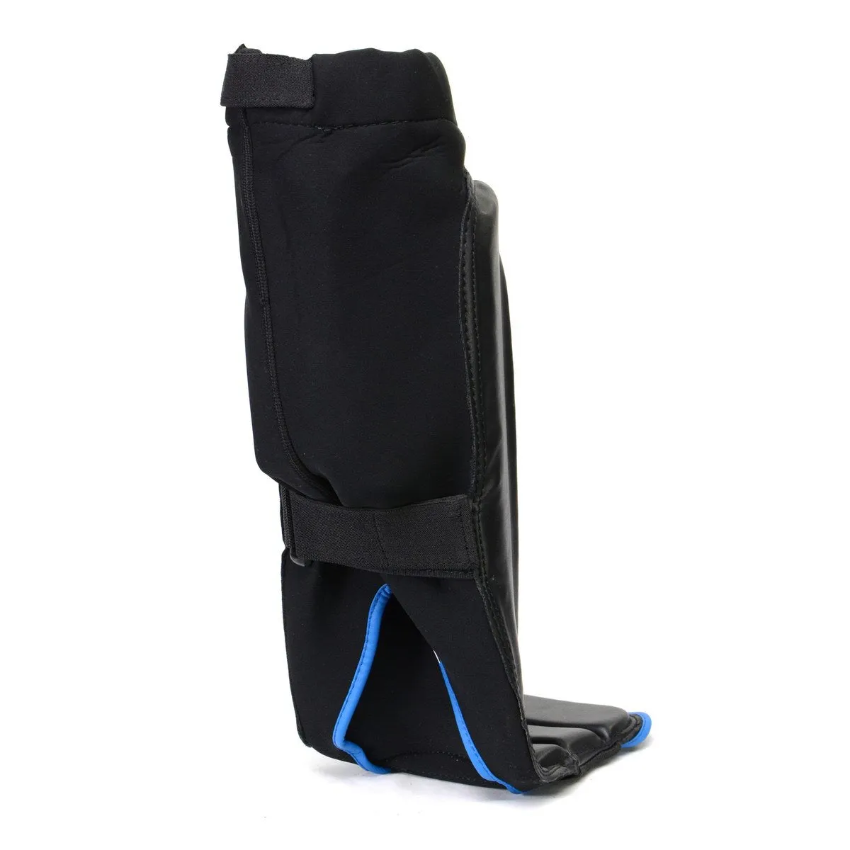 X-Fitness XF1000 Black and Blue Hybrid Kickboxing MMA Shin Guards