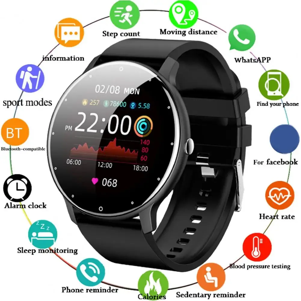 ZL02D Smart Watch & Fitness Tracker (Pedometer, Blood Pressure, Heart Rate and Oxygen Monitoring)